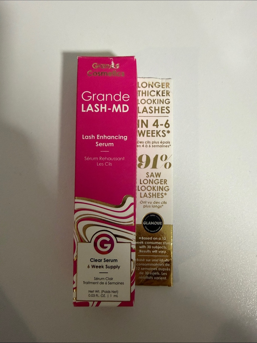 New Grande Cosmetics GrandeLASH-MD Lash Enhancing Serum .03oz 6 week supply